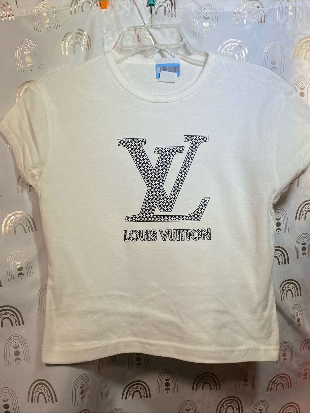 LV INSPO up cycled White Logo Short Sleeve Tee